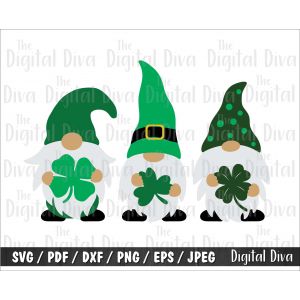 St. Patricks Day Gnome Cut File