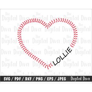 Baseball Stitch Lollie Cut File