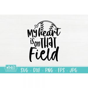 Heart On Field Cut File