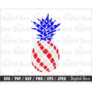 Patriotic Pineapple Cut File