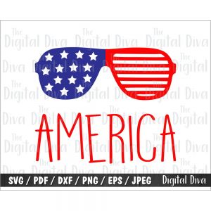 America Glasses Cut File