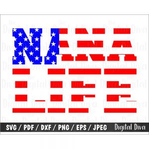 Nana Life Flag Cut File