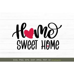 Home Sweet Home Sign | Doormat Design for Home | Farmhouse Cut File