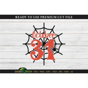 October 31 | Halloween Round Sign Cut File