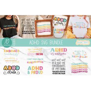 ADHD SVG Bundle Vol 1 Cut File