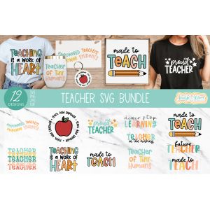 Teacher SVG Bundle Cut File