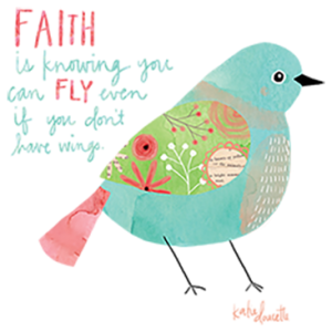 FAITH WATERCOLOR BIRD