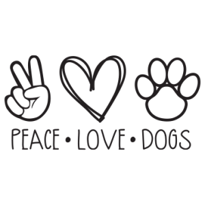 PEACE LOVE DOGS BLACK