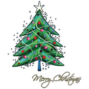 MERRY CHRISTMAS TREE SWIRL