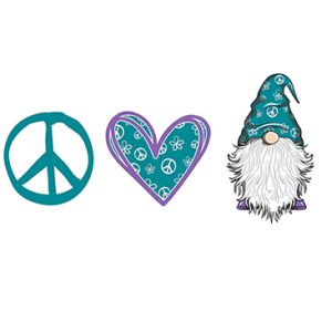 PEACE LOVE GNOME