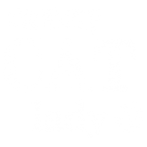 CRAZY CAT LADY - WHITE INK