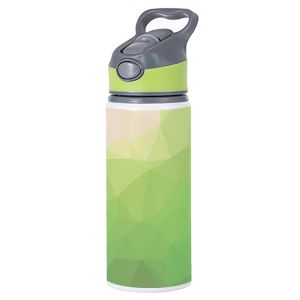 20oz ALUMINUM WATER BOTTLE WITH STRAW - LIME