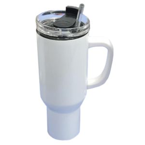 40oz STAINLESS STEEL TUMBLER WITH LID AND HANDLE