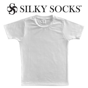 SILKY SOCKS  - BLANK WHITE YOUTH T-SHIRT