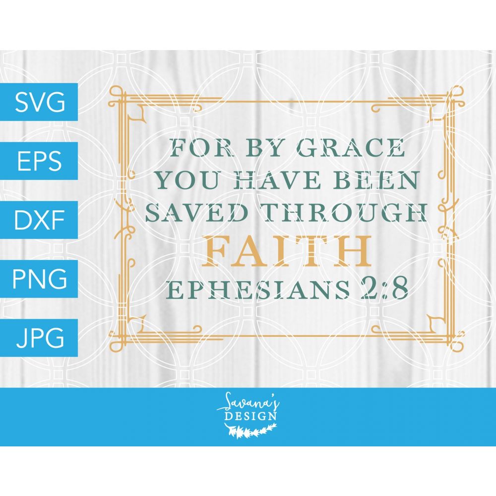 Saved by Grace Through Faith Ephesians Bible Verse Tote Bag, Christian Tote  Bag