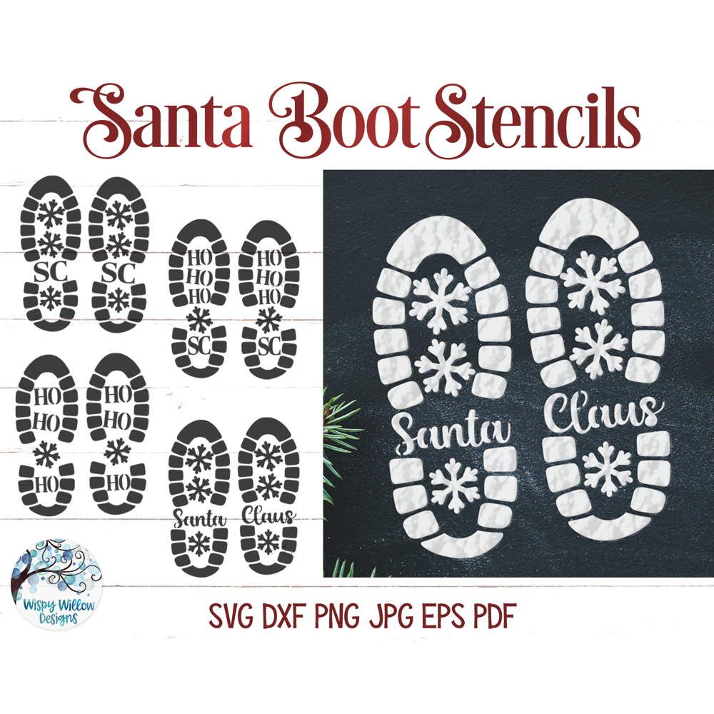 Santa Boot Outline print art print art at