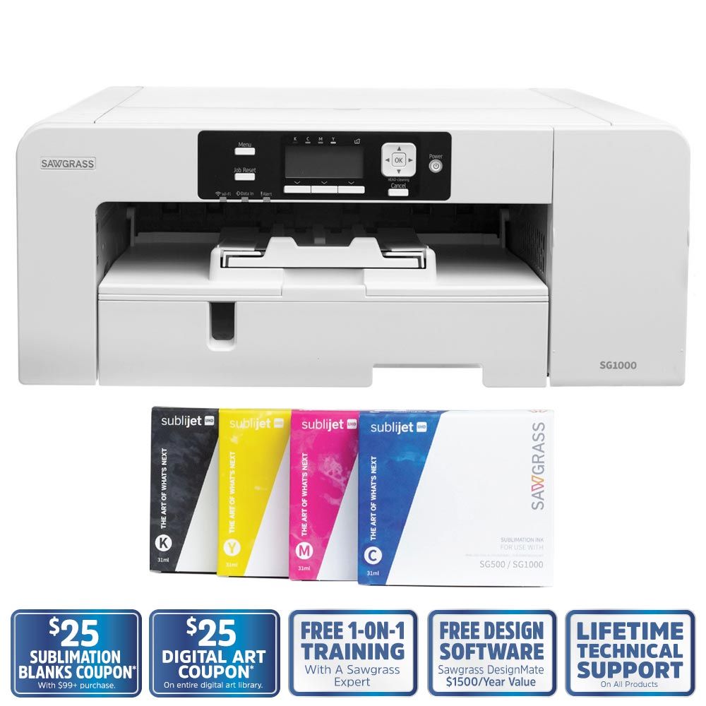 Sawgrass SG500 Sublimation Printer with Install Kit Coasters