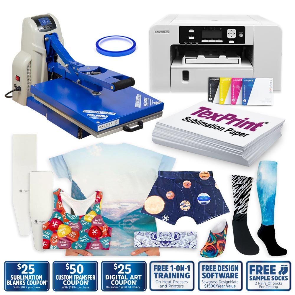 Sublimation SG500 Kit with Hix Heat Press