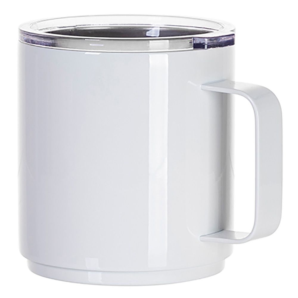 Sublimation Stackable Coffee Mugs with Direct Drink Lid and Handle