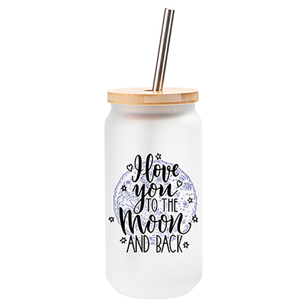 Sublimation Glass Tumbler With Bamboo Lid And Metal Straw 24 Oz 4