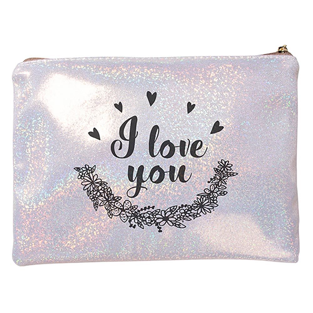 Glitter pouch for makeup sale