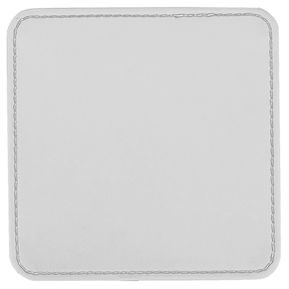 SQUARE LEATHER COASTER WHITE