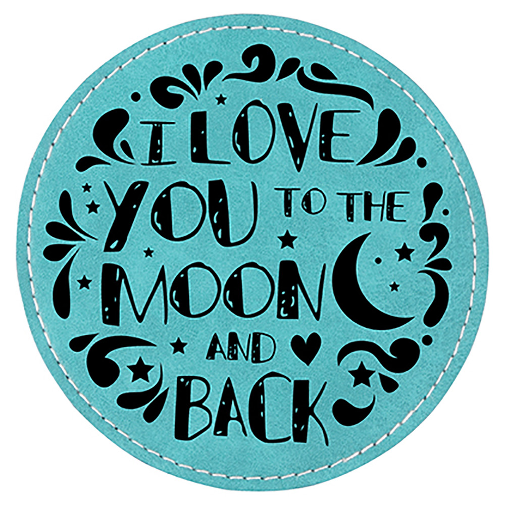 ROUND LEATHER COASTER GREEN